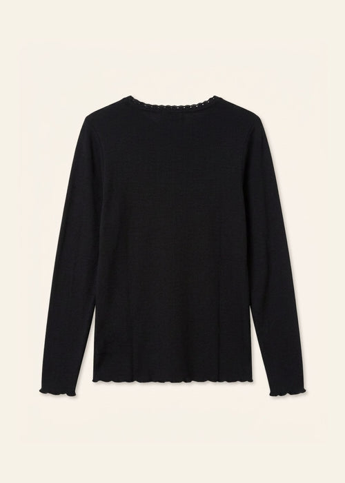 Helmstedt ANDREA LONGSLEEVE T-SHIRT Shirts Black Beauty