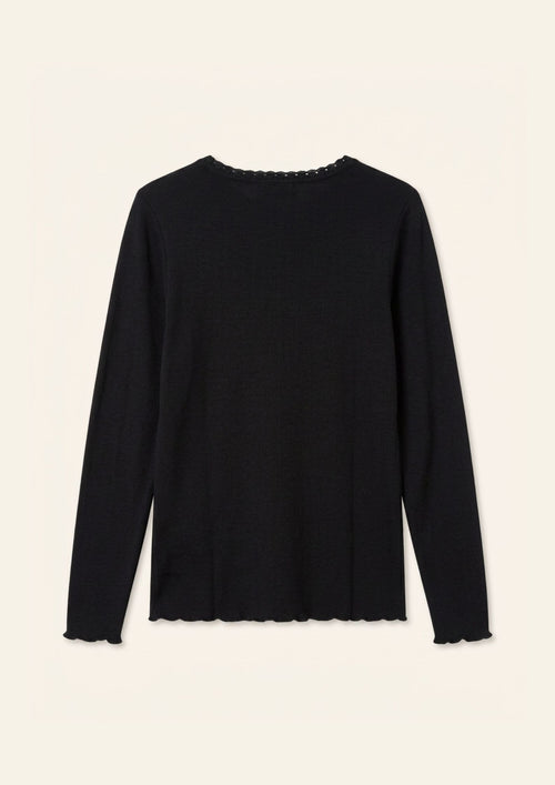 Helmstedt ANDREA LONGSLEEVE T-SHIRT Shirts Black Beauty