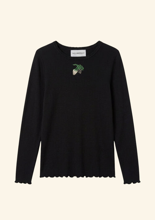 Helmstedt ANDREA LONGSLEEVE T-SHIRT Shirts Black Beauty