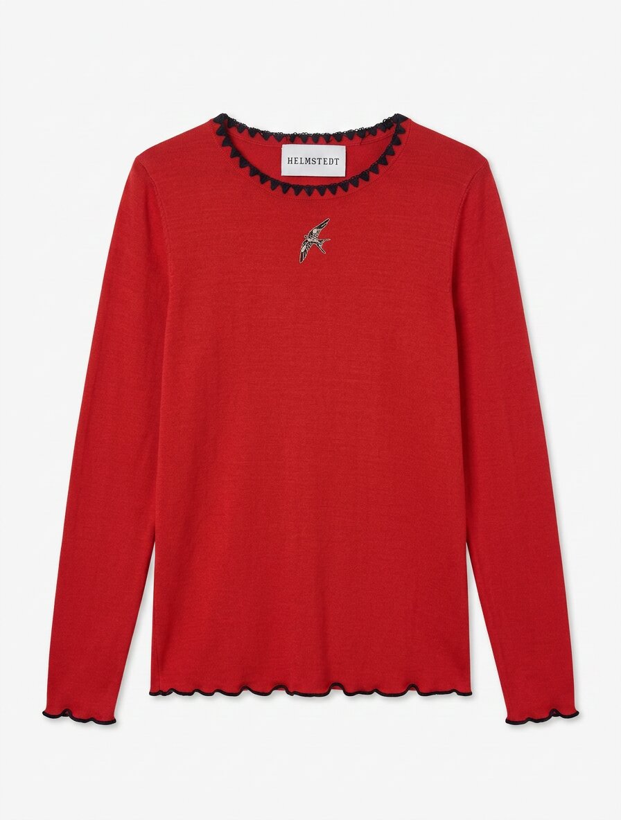 Helmstedt ANDREA LONGSLEEVE T-SHIRT Shirts Cranberry Red