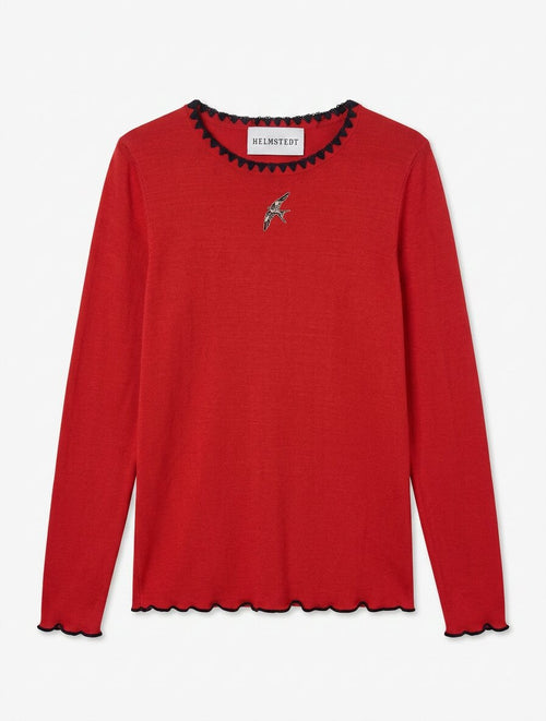 Helmstedt ANDREA LONGSLEEVE T-SHIRT Shirts Cranberry Red