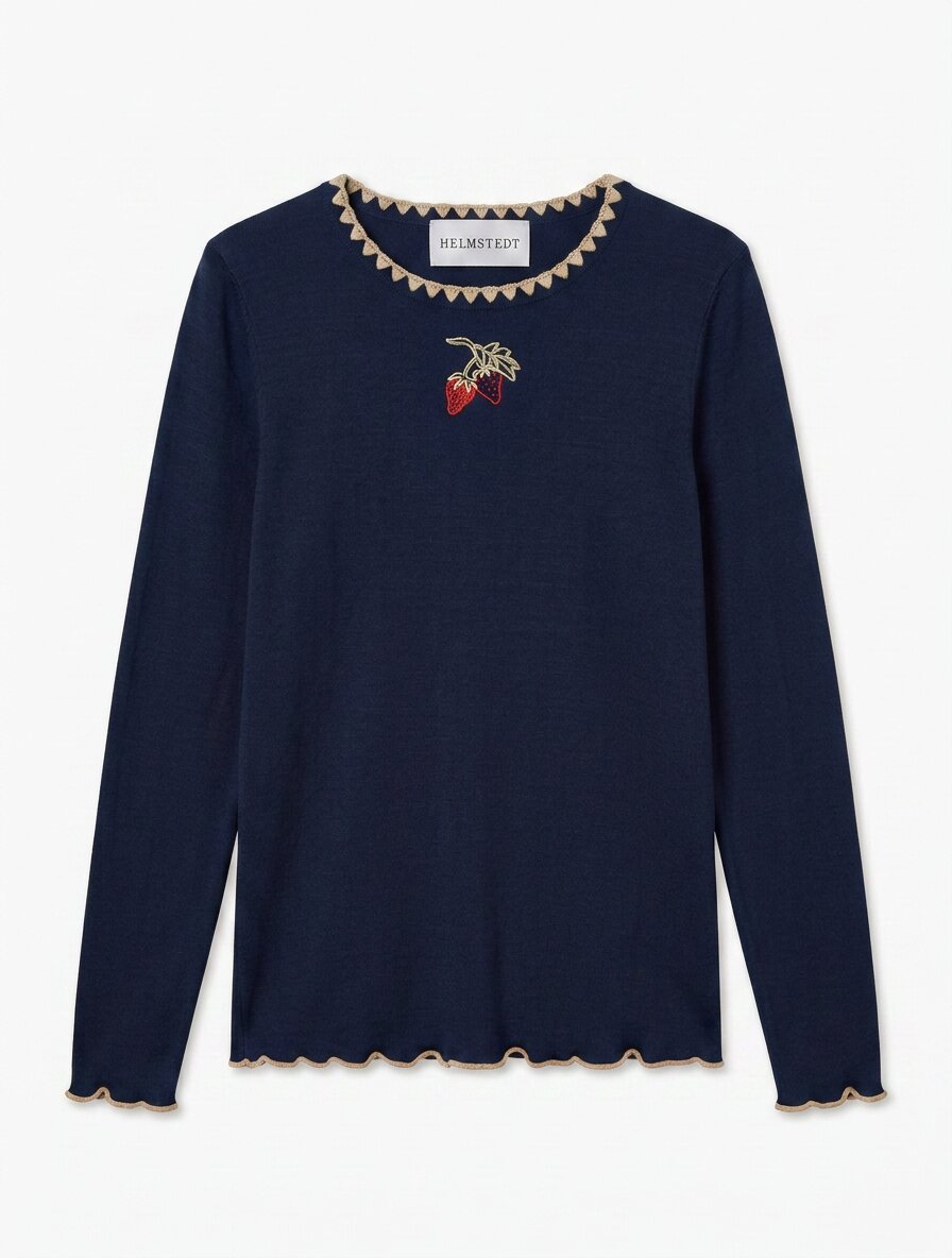 Helmstedt ANDREA LONGSLEEVE T-SHIRT Shirts Midnight Blue