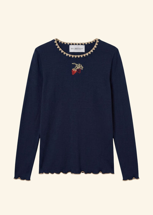 Helmstedt ANDREA LONGSLEEVE T-SHIRT Shirts Midnight Blue