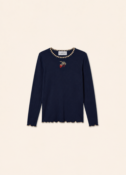 Helmstedt ANDREA LONGSLEEVE T-SHIRT Shirts Midnight Blue