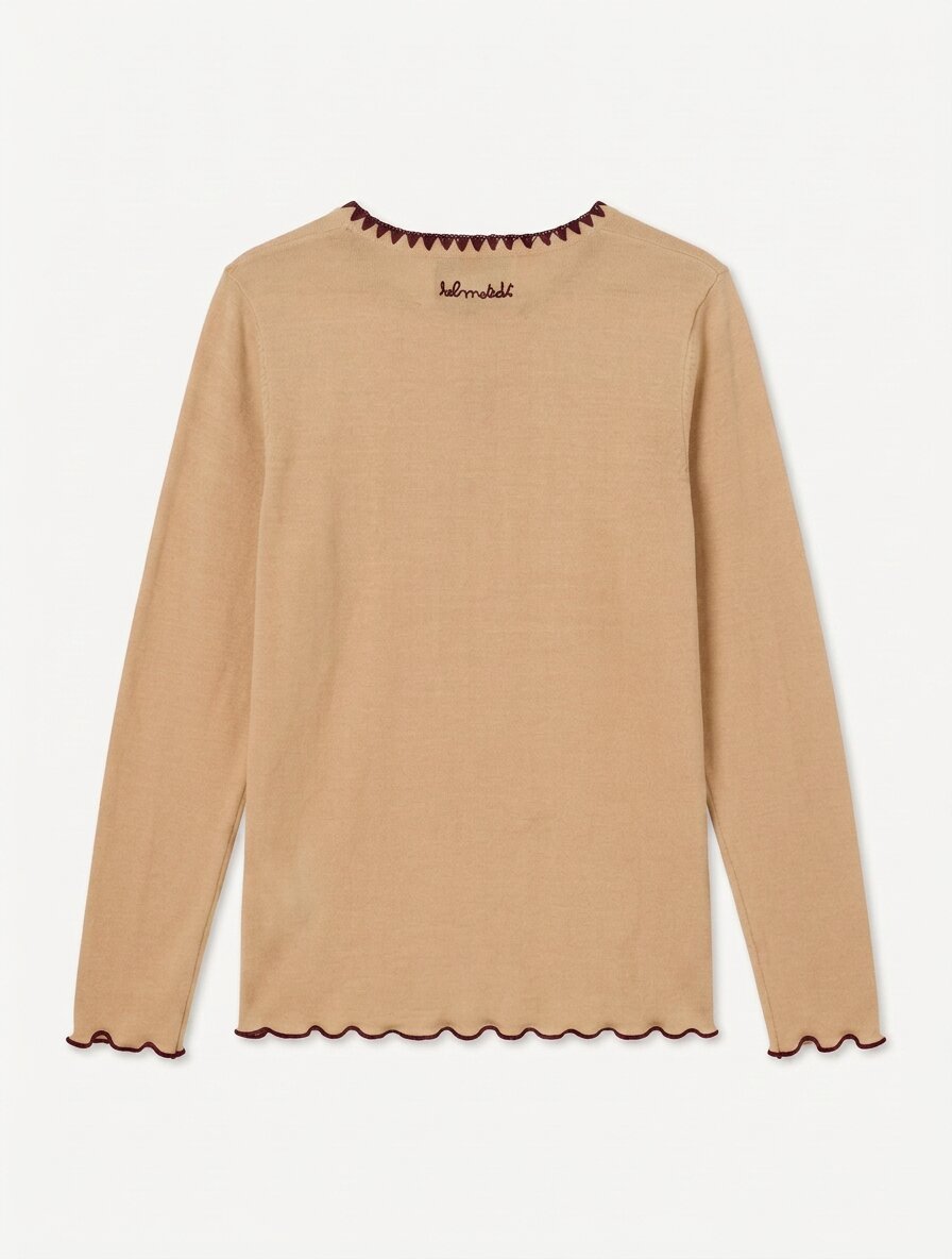 Helmstedt ANDREA LONGSLEEVE T-SHIRT Shirts Vanilla Beige