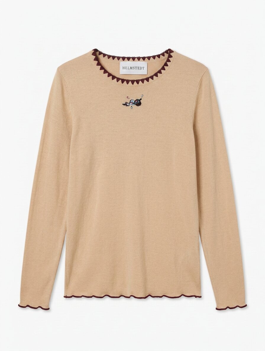 Helmstedt ANDREA LONGSLEEVE T-SHIRT Shirts Vanilla Beige