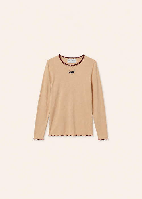 Helmstedt ANDREA LONGSLEEVE T-SHIRT Shirts Vanilla Beige