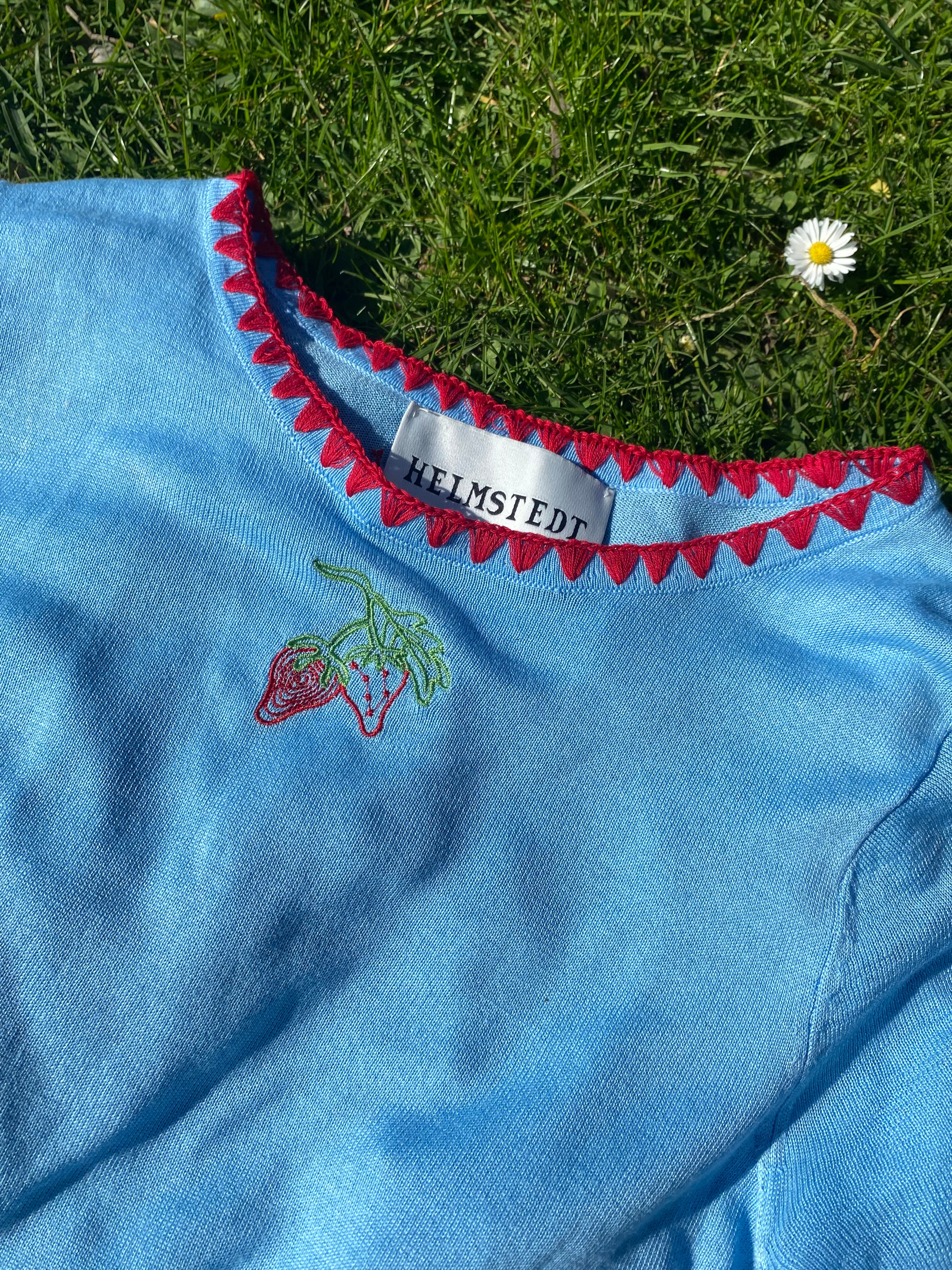 Helmstedt ANDREA LONGSLEEVE T-SHIRT Tops Dusty Blue