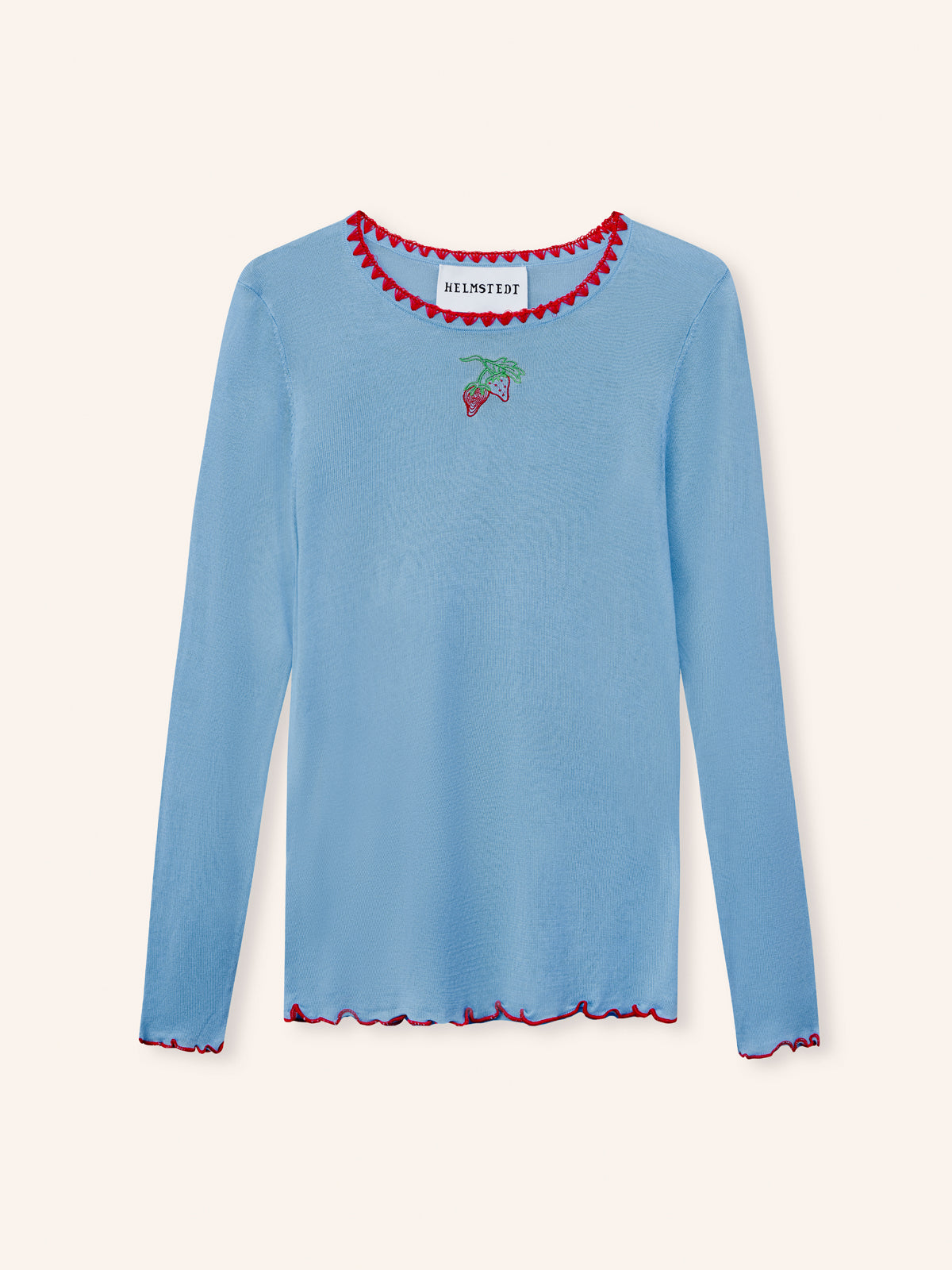 Helmstedt ANDREA LONGSLEEVE T-SHIRT Tops Dusty Blue