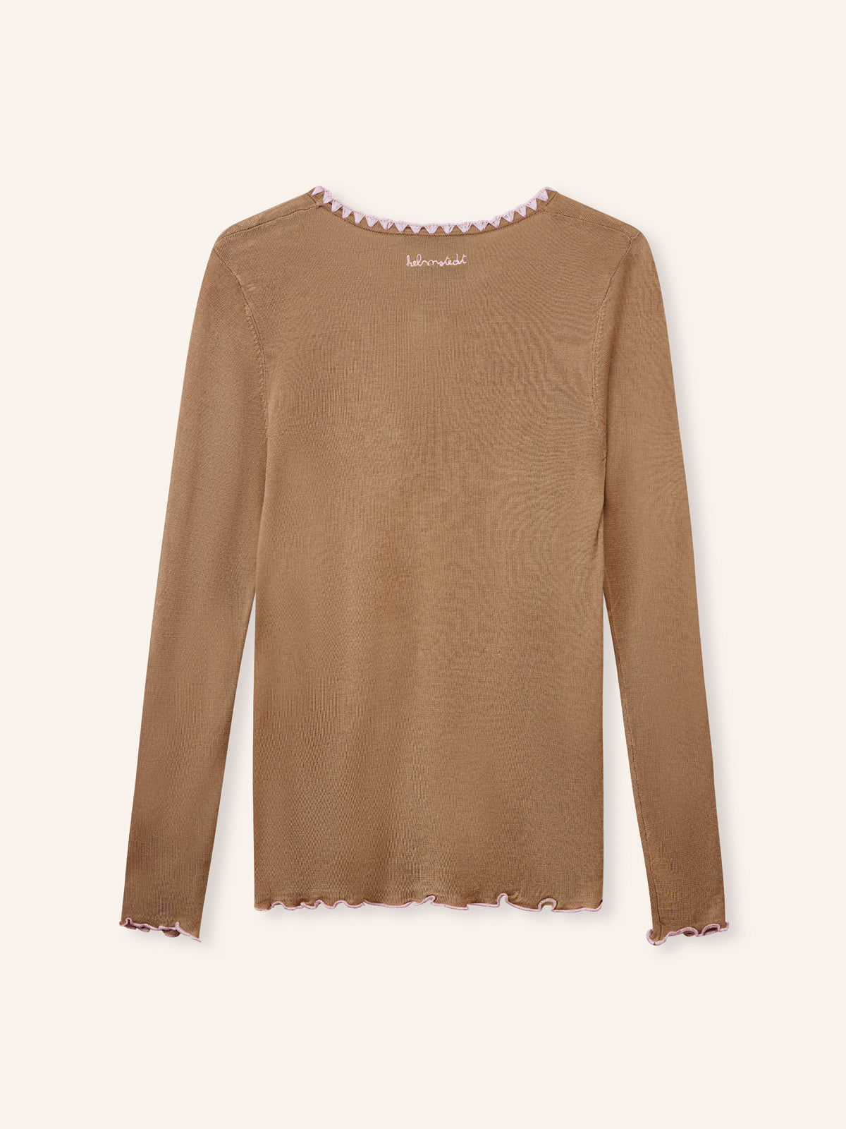 Helmstedt ANDREA LONGSLEEVE T-SHIRT Tops Nougat Creme