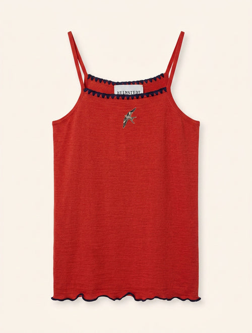 Helmstedt ANDREA STRAP TOP Tops Cranberry Red