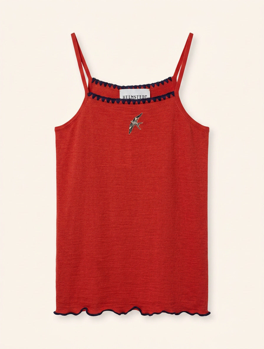 Helmstedt ANDREA STRAP TOP Tops Cranberry Red