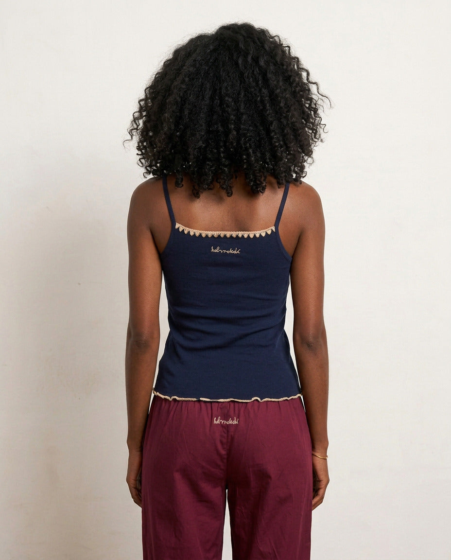 Helmstedt ANDREA STRAP TOP Tops Midnight Blue