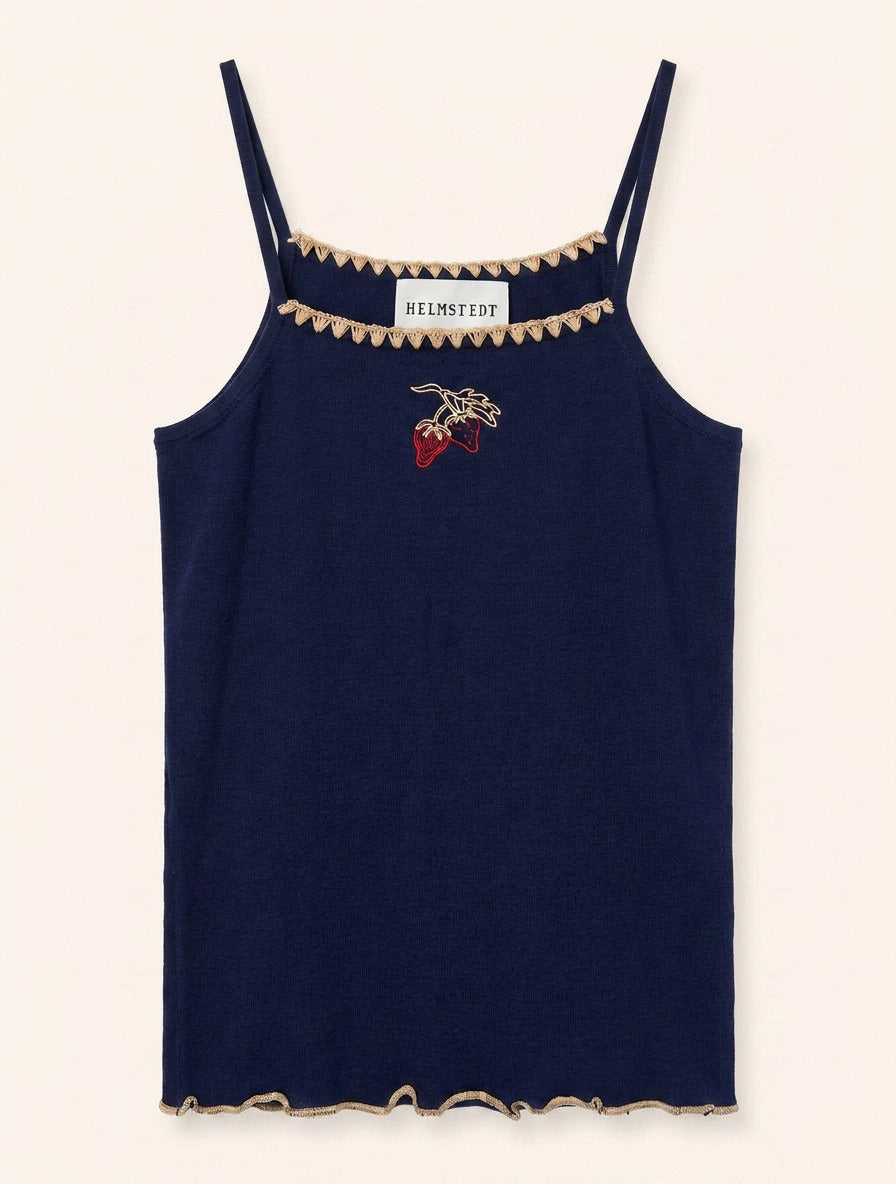 Helmstedt ANDREA STRAP TOP Tops Midnight Blue