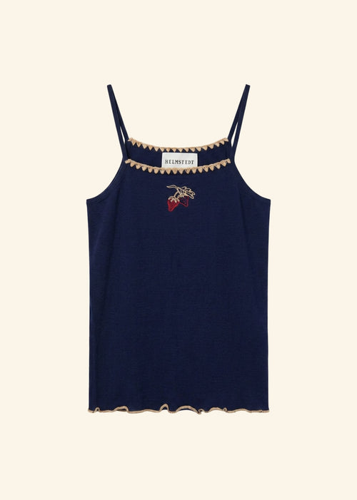 Helmstedt ANDREA STRAP TOP Tops Midnight Blue