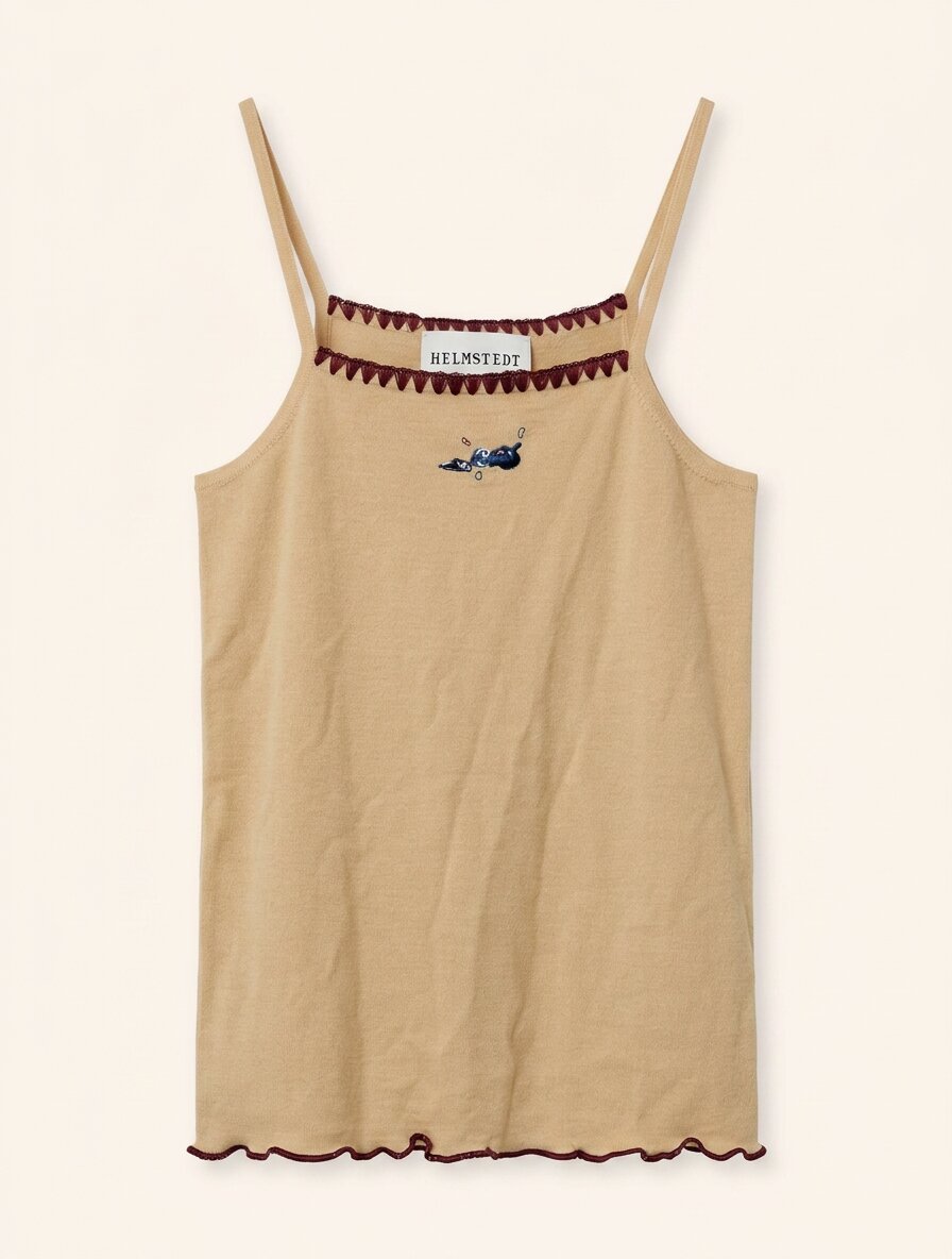 Helmstedt ANDREA STRAP TOP Tops Vanilla Beige