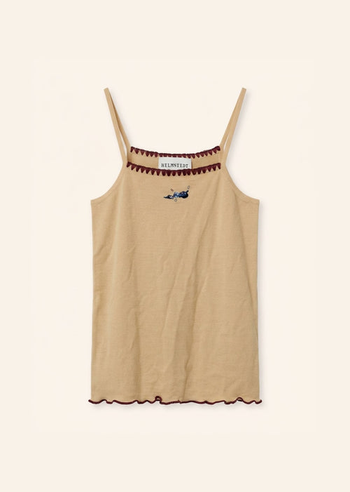 Helmstedt ANDREA STRAP TOP Tops Vanilla Beige