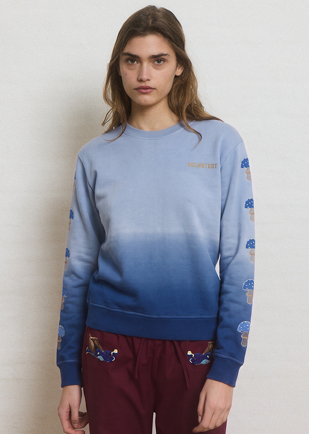 Helmstedt AVERY CREWNECK - BLUE Jersey Blue Gradient