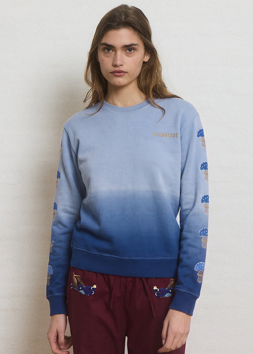 Helmstedt AVERY CREWNECK - BLUE Jersey Blue Gradient