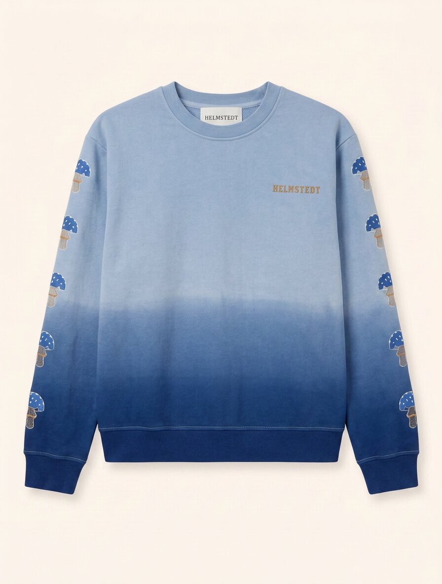 Helmstedt AVERY CREWNECK - BLUE Jersey Blue Gradient