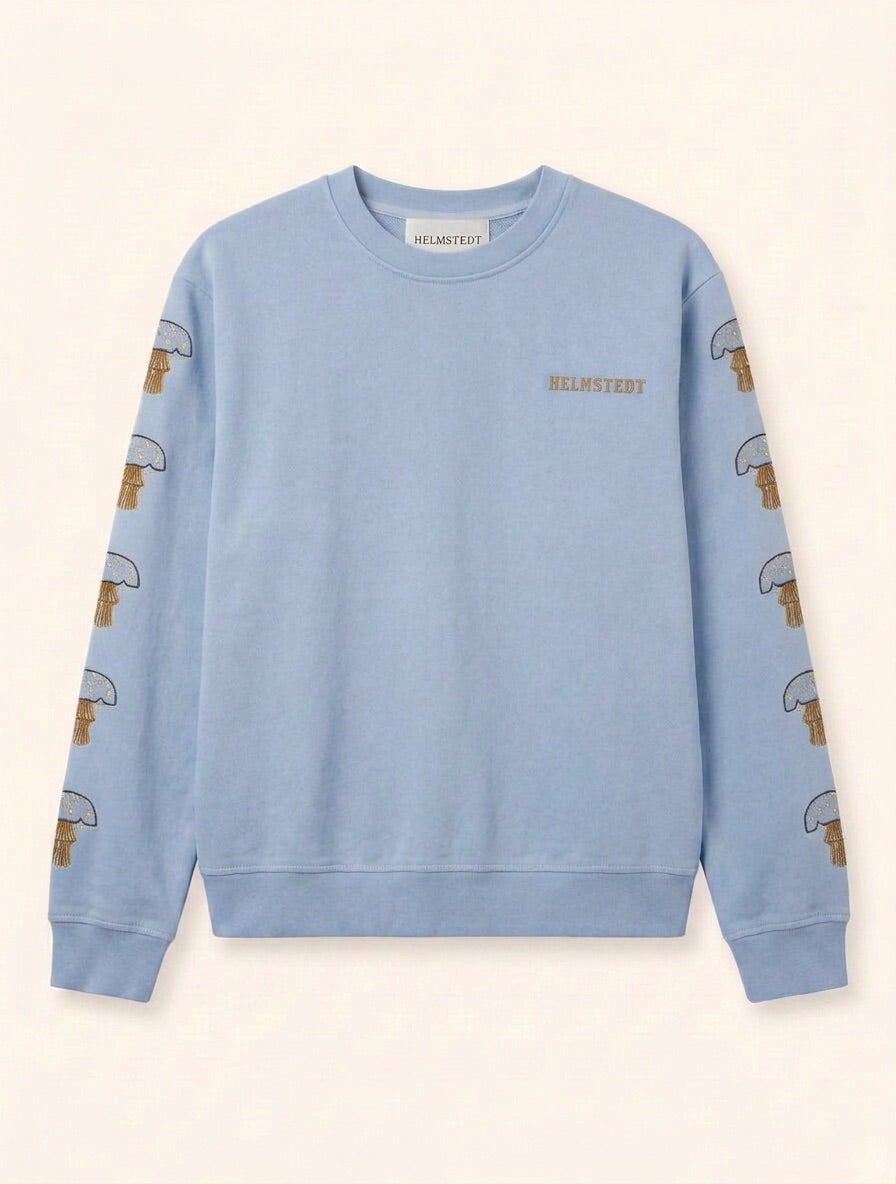 Helmstedt AVERY CREWNECK - BLUE Jersey Blue Gradient