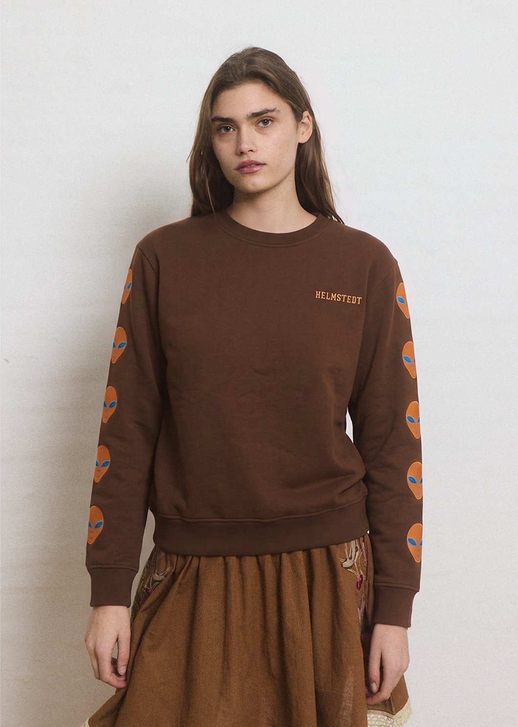 Helmstedt AVERY CREWNECK - BROWN Jersey Brown