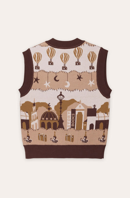 Helmstedt Ami vest Vest Nighttime Brown