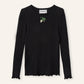 Helmstedt ANDREA LONGSLEEVE T-SHIRT Blouses Black Beauty