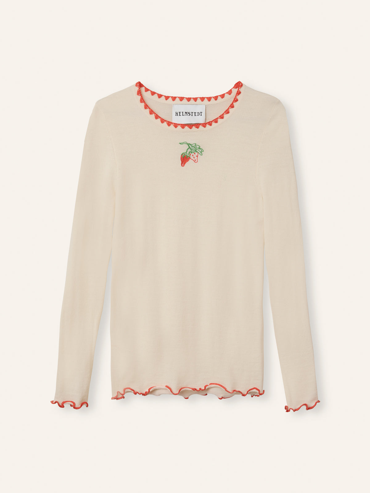 Helmstedt ANDREA LONGSLEEVE T-SHIRT Blouses Buttercream