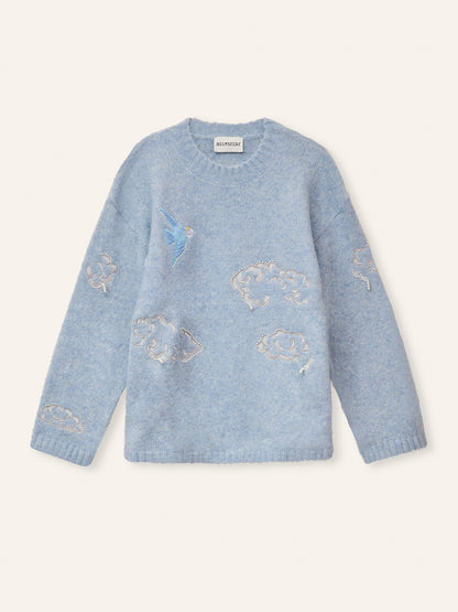 Helmstedt Astrid Knit Sweater Knitwear Sky Knit