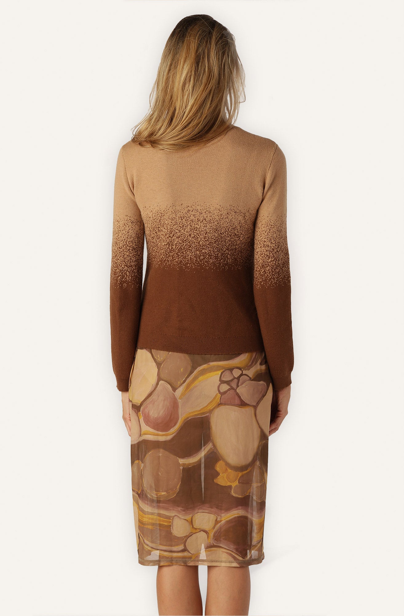 AWA KNIT TURTLENECK - Brown Gradient