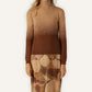 AWA KNIT TURTLENECK - Brown Gradient