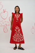 Helmstedt Ditte Dress Dresses Red Strawberry