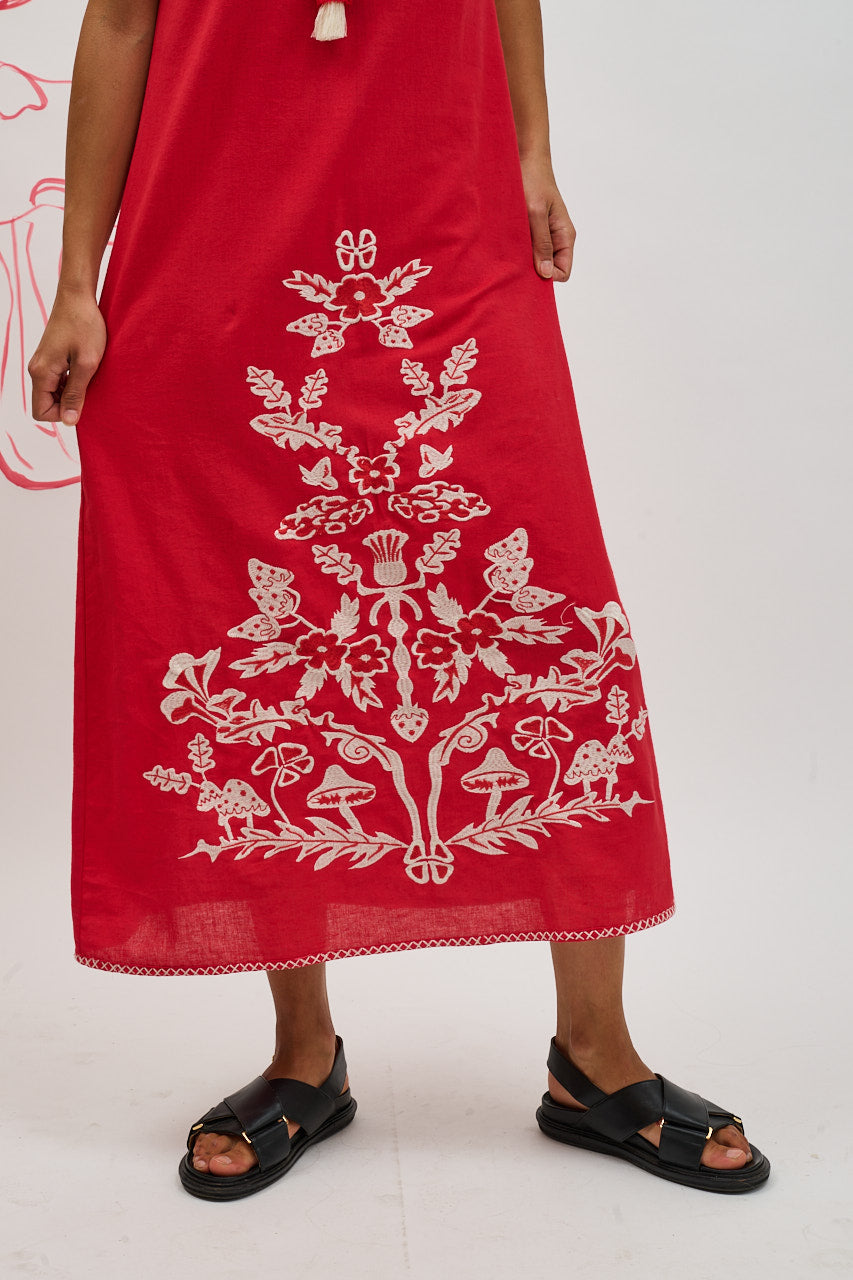 Helmstedt Ditte Dress Dresses Red Strawberry