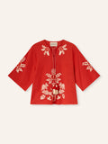 Helmstedt Dottie Blouse Blouses Red Strawberry