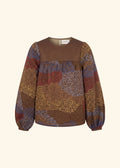 Helmstedt ELENA BLOUSE - BROWN DUNE Blouses Tiramisu