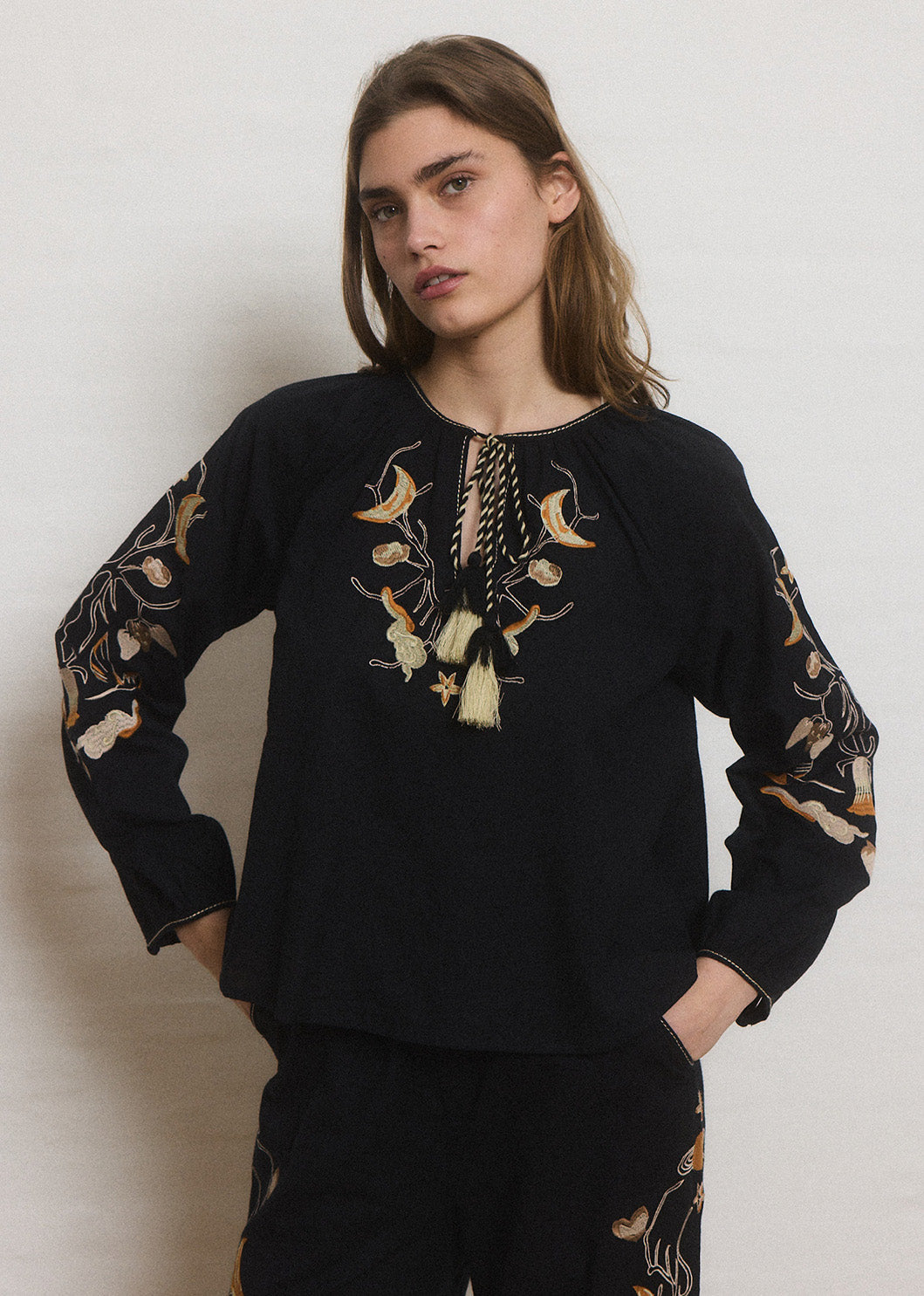 Helmstedt ELINE BLOUSE Blouses Black Beauty