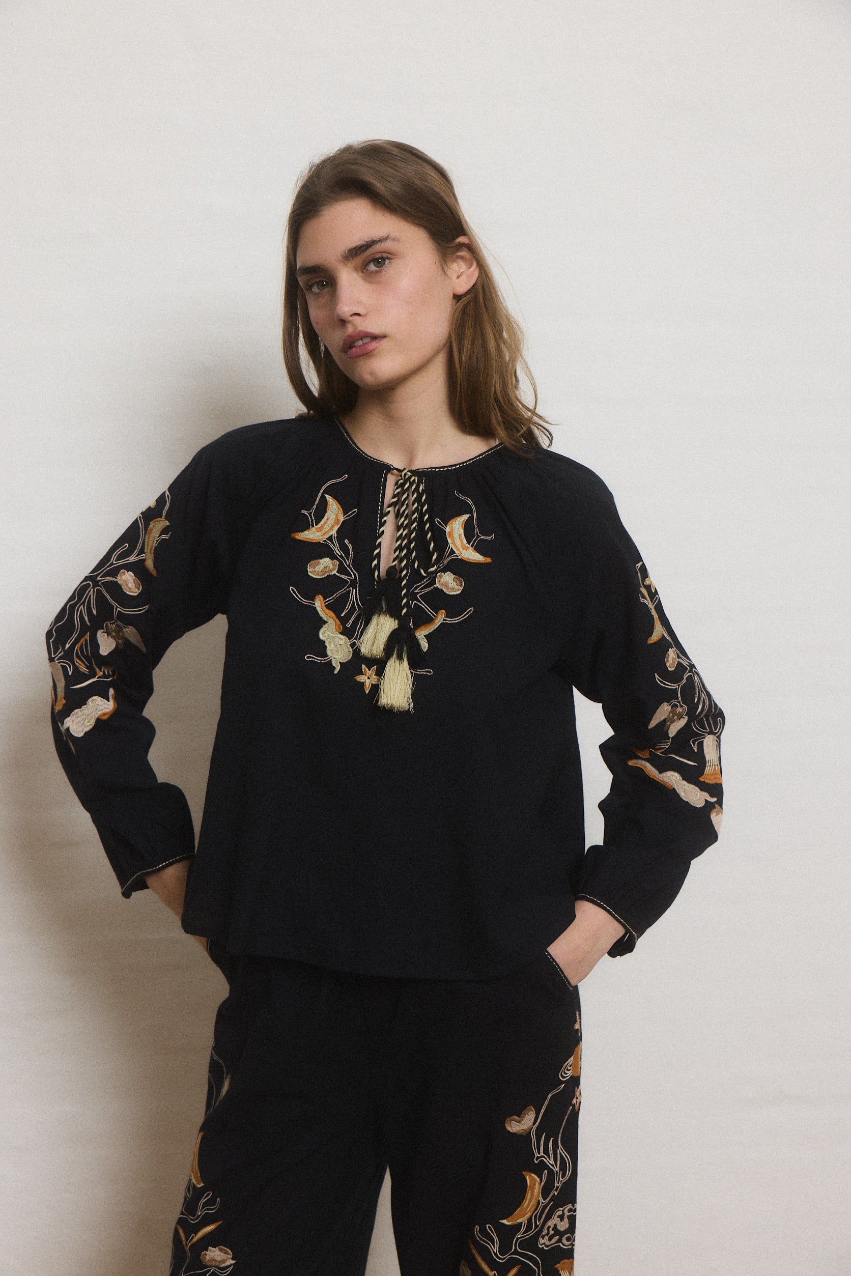 Helmstedt ELINE BLOUSE Blouses Black Beauty