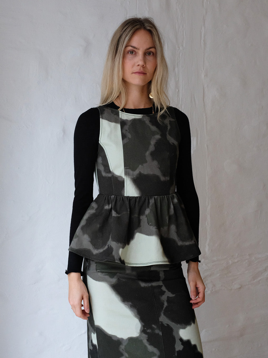 Helmstedt EMILIE DENIM TOP  Tie Dye Green