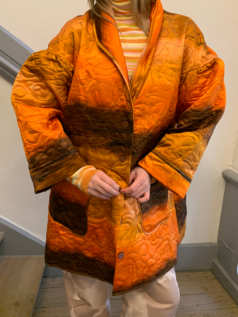 Helmstedt EMILIE JACKET - Orange Stripes Jackets Orange Stripes