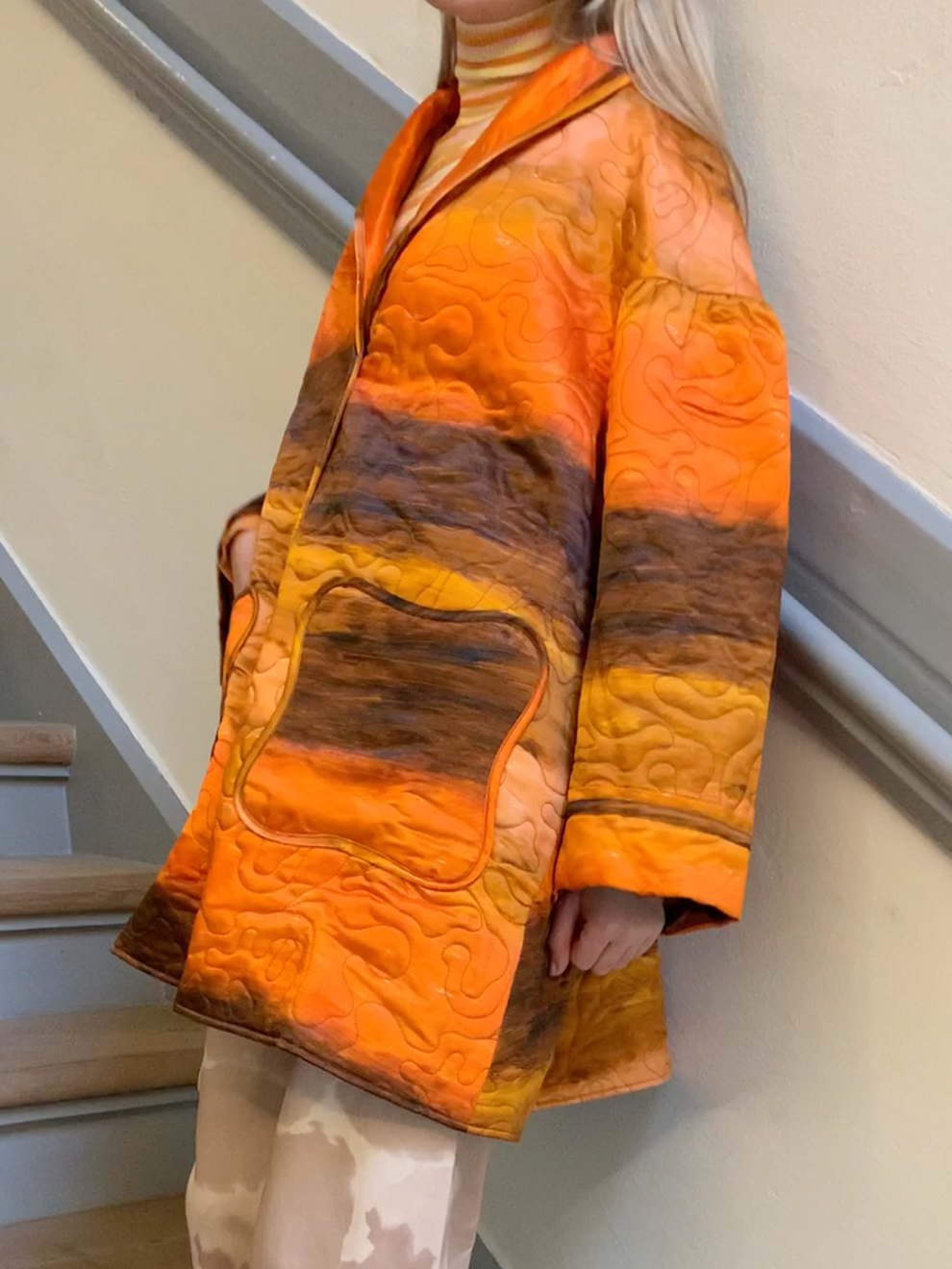 Helmstedt EMILIE JACKET - Orange Stripes Jackets Orange Stripes