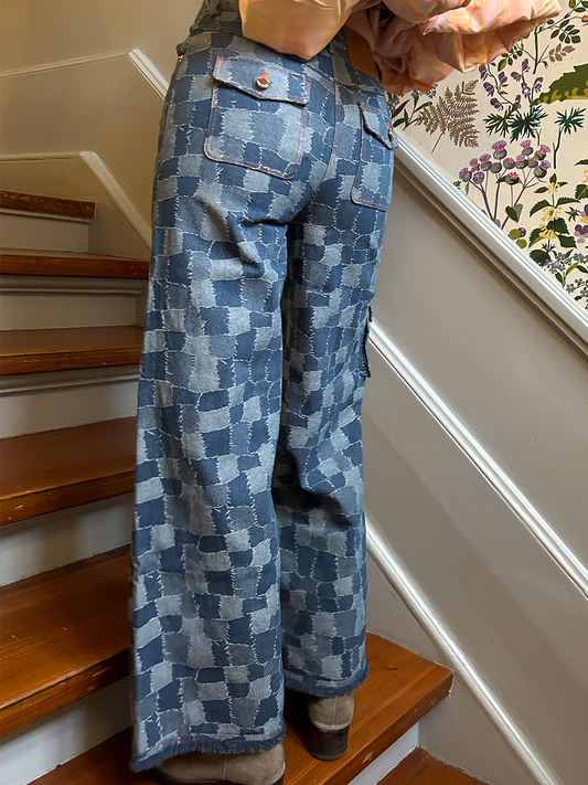 Helmstedt ENYA DENIM JEANS - Blue Denim Patch Denim Denim Patch