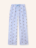 Helmstedt ESTHER PANTS Trousers Blue Stripe w Bee Emb