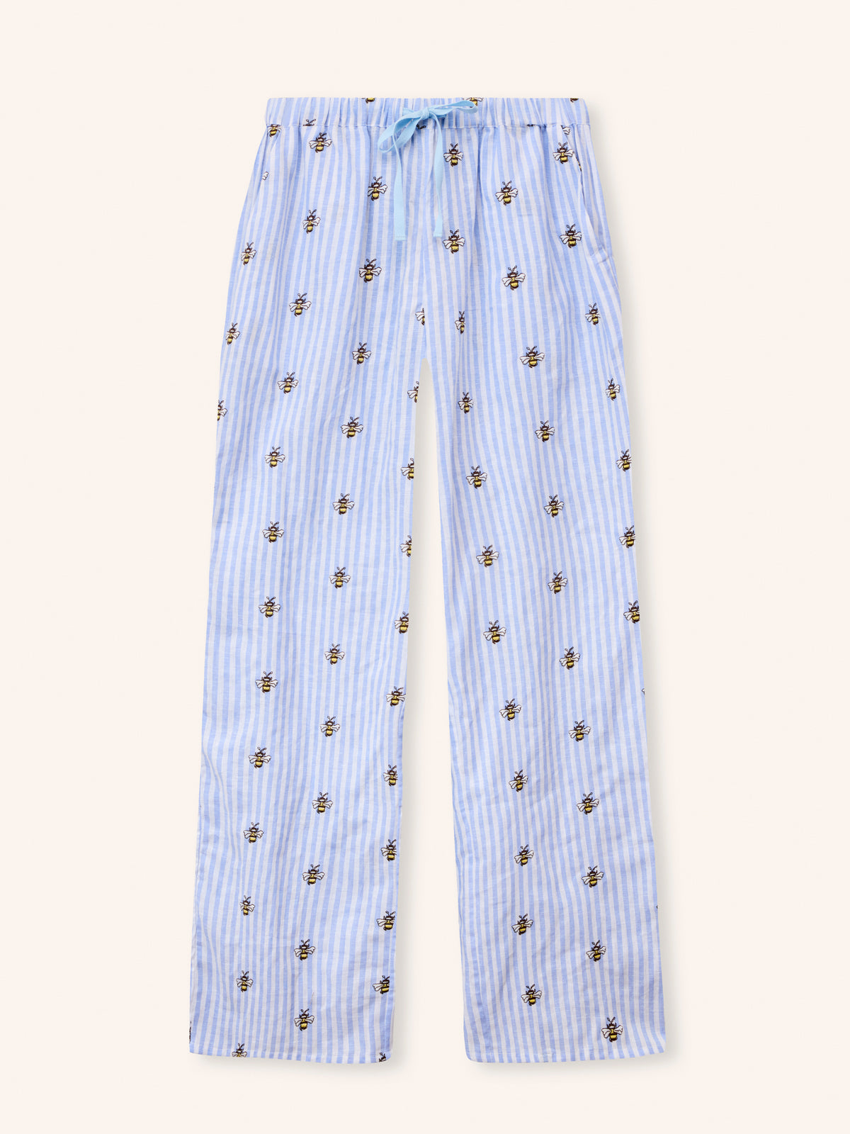 Helmstedt ESTHER PANTS Trousers Blue Stripe w Bee Emb