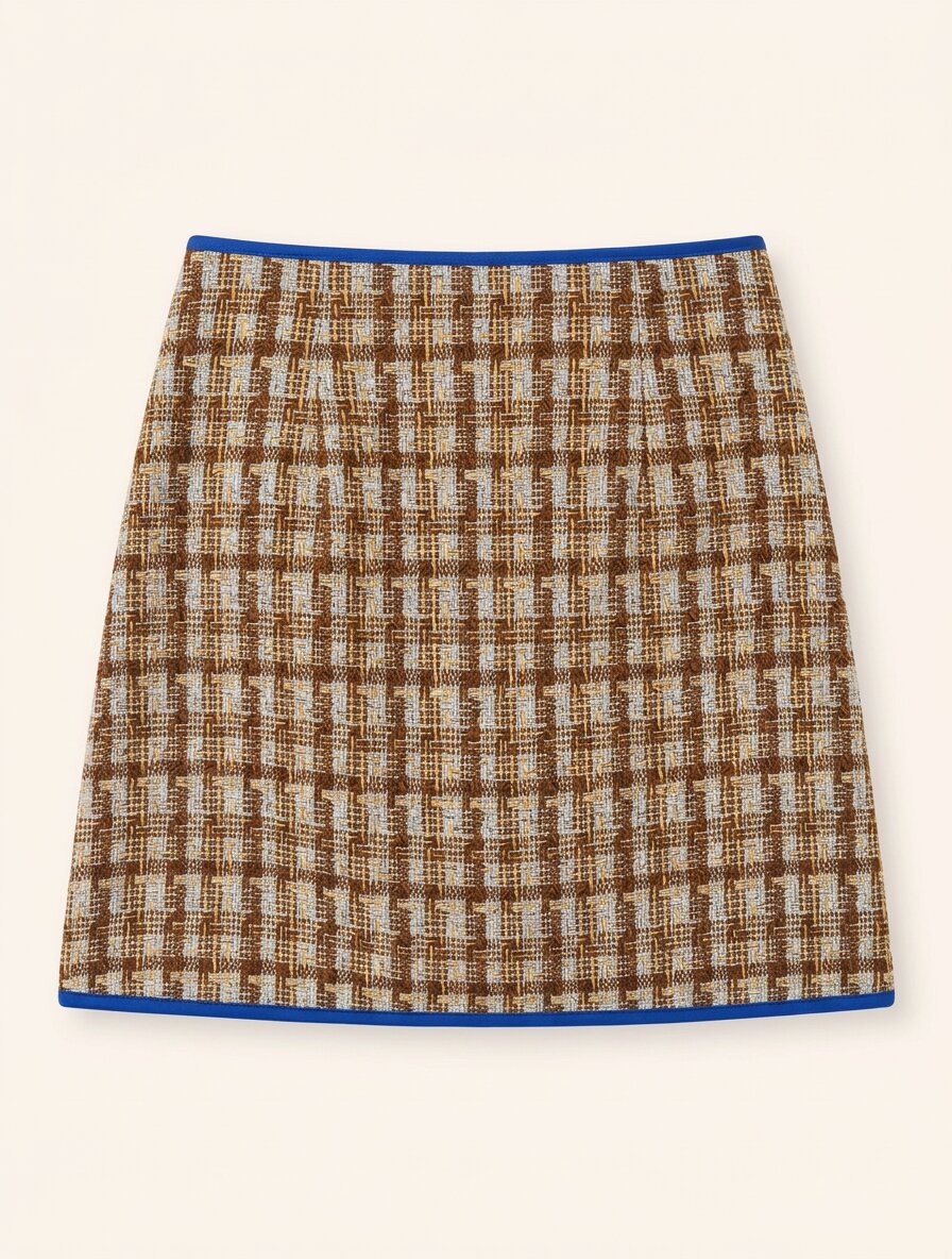 Helmstedt Ella Mini Skirt - Tweed Skirts Brown Tweed