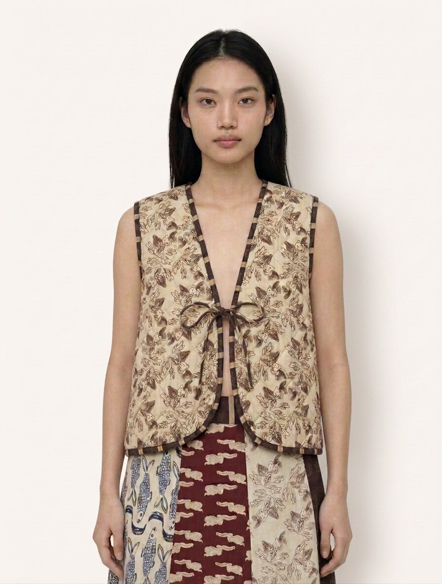 Helmstedt FRIDA REVERSIBLE VEST Vest Multi Print - Patchwork of Dreams