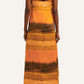 LEVA LONG DRESS - Orange Stripes