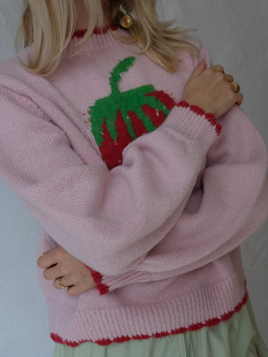 Helmstedt Freja Knit Sweater  Rose Strawberry