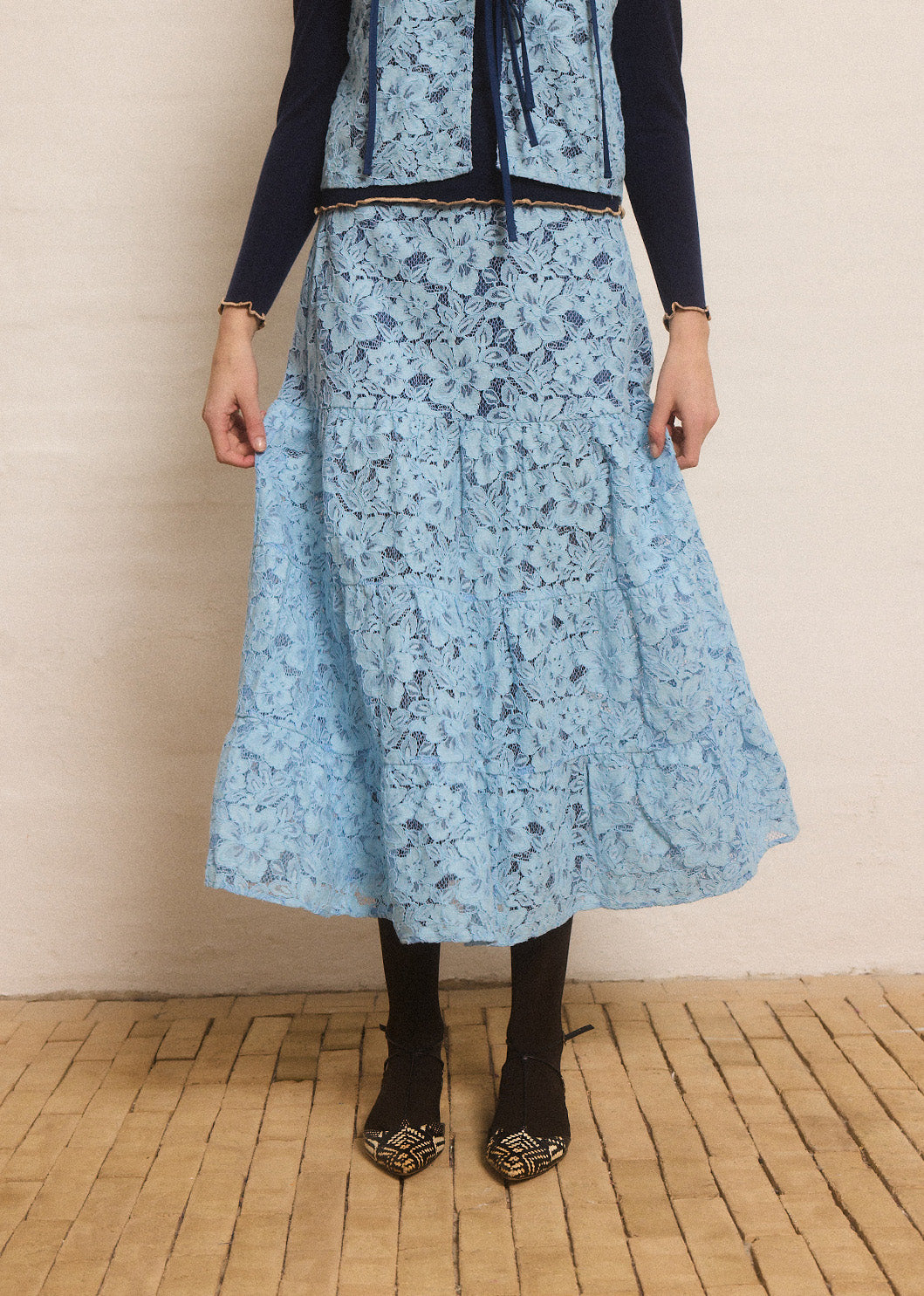 Helmstedt GABI SKIRT Skirts Dusty Blue