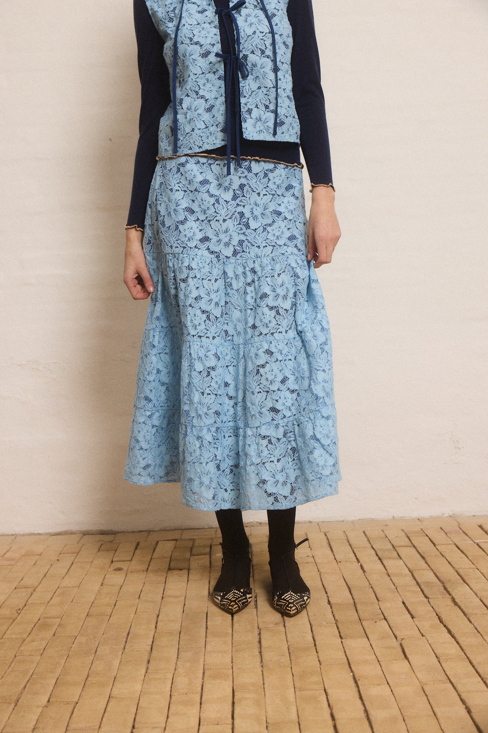 Helmstedt GABI SKIRT Skirts Dusty Blue